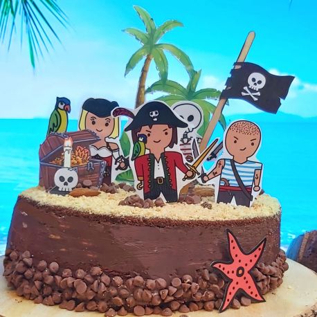 Decorazione torta- Pirati Isola del Tesoro