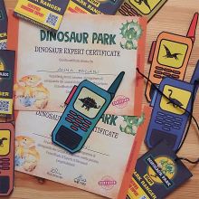 Set Accessori Dinosaur Park Ranger per 6 bambini
