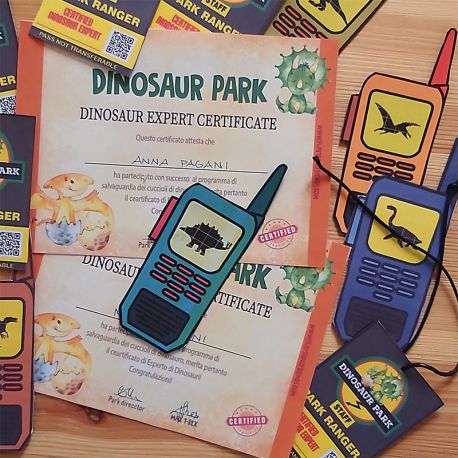 Set Accessori Ranger Dinosaur Park per 6 bambini