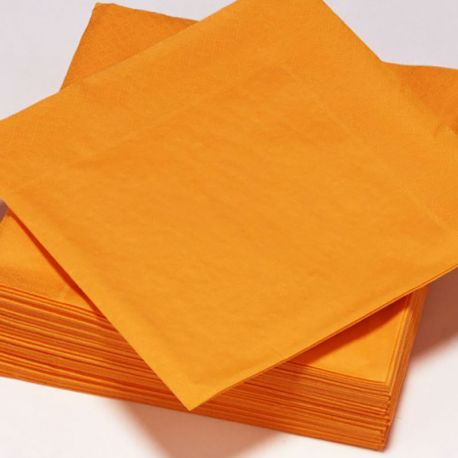 50 Tovaglioli di carta Arancioni Biodegradabili 38x38