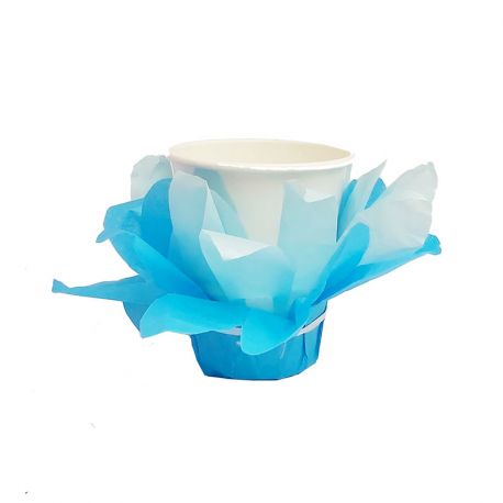 Bicchieri di carta Fiore azzurro