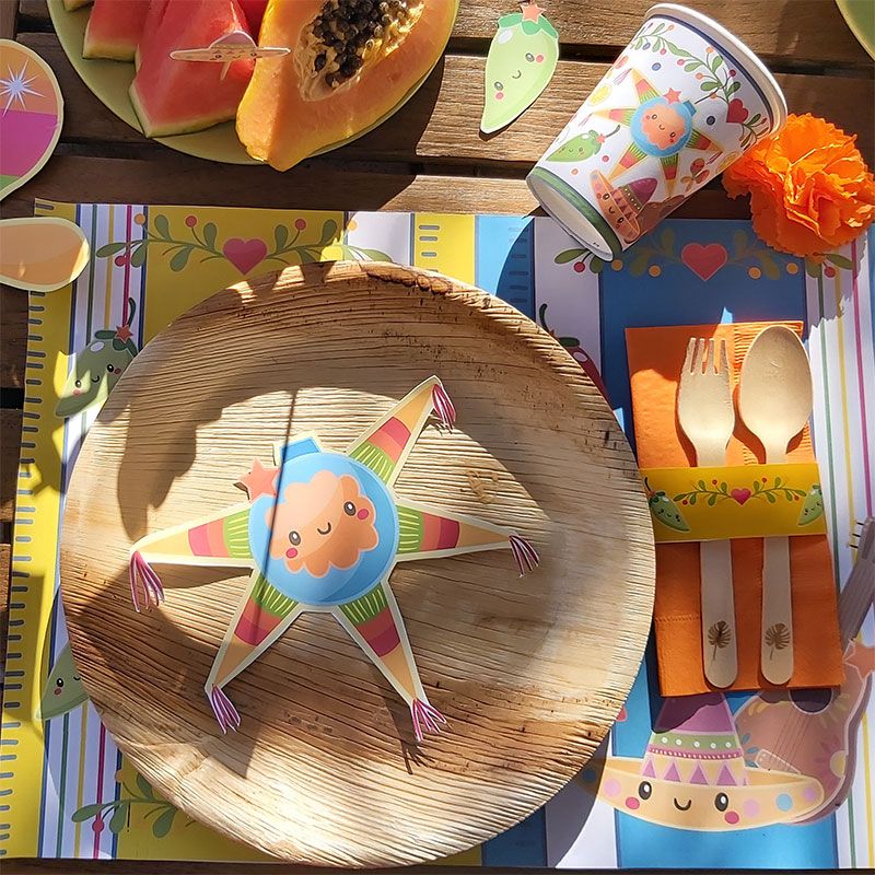 Festa Messicana Bambini Kit per decorazione Piatti e Bicchieri