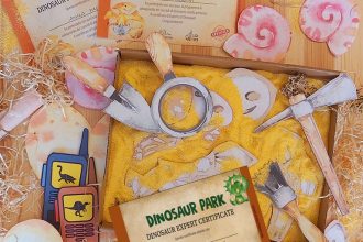 Gioco party dinosauri bambini 2-6 anni kit